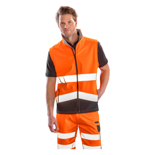 Printable safety softshell gilet