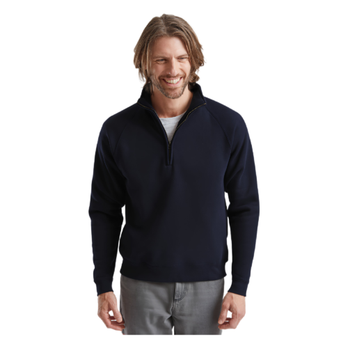 Premium 70/30 zip-neck sweatshirt